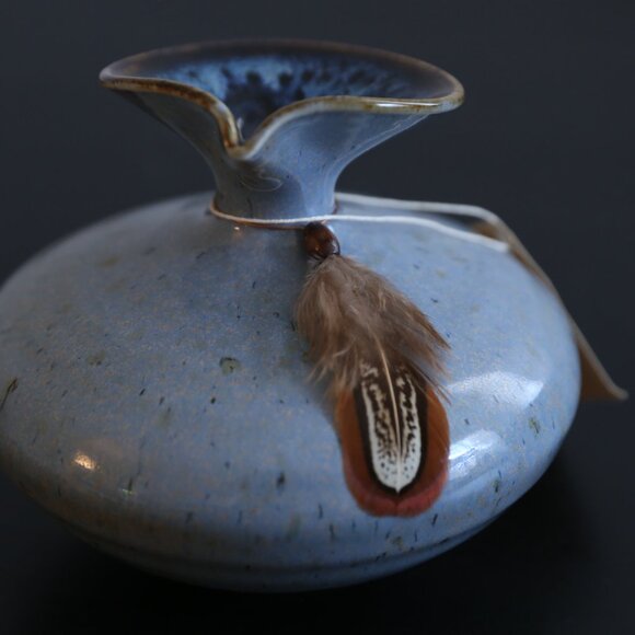 Feather River Pottery Ceramic Oil Candle Vase - Rare Vintage Piece - Picture 9 of 9